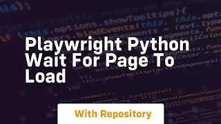 playwright python wait for page to load