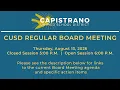 Capistrano USD Regular Board Meeting 8-13-2026