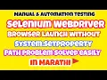 Browser Launching Without System setproperty Chrome Path Problems Solved Easily WebdriverManager