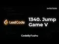 LeetCode 1340 - Jump Game V Hard DP DFS Memoization Explained in Java