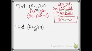 Function Notation with Operations part 2