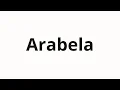 Download Lagu Hoe spreek je Arabela uit