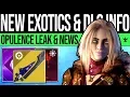 Destiny 2 NEW EXOTICS OPULENCE DLC LEAK New Activity Mara s Peril Dark Drinker Event Update