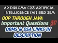 oop through Java important questions ap diploma Java C23 3rd sem important questions