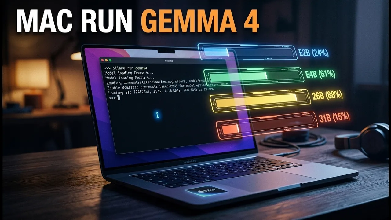 I Ran ALL 4 Gemma4 Models on Apple Silicon — The Results Surprised Me (Mac/Macbook/Mac Mini) - Mac AI Tutorial Video Thumbnail