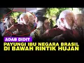 Adab Didit Prabowo, Sigap Payungi Ibu Negara Brasil Janja Silva di Bawah Rintik Hujan