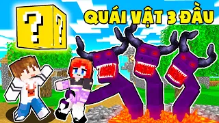 HIRO THỬ THÁCH ĐẬP MỘT NGHÌN LUCKY BLOCK TIÊU DIỆT QUÁI VẬT 3 ĐẦU TRONG MINECRAFT*RYMEE MỞ HỘP MÙ