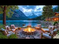 Download Lagu Beautiful cozy fireplace 🌺 Relaxing piano music for work and study