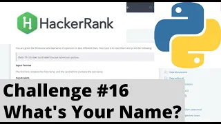 Hackerrank Python Challenge What s Your Name f-string method
