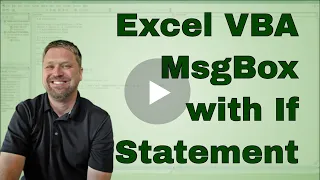 EverydayVBA Message Box MsgBox with If Statement