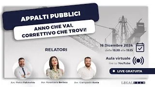 APPALTI PUBBLICI. Anno che vai, Correttivo che trovi!