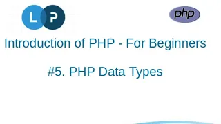 PHP Data Types PHP Tutorial PHP For Beginners Learn PHP Programming