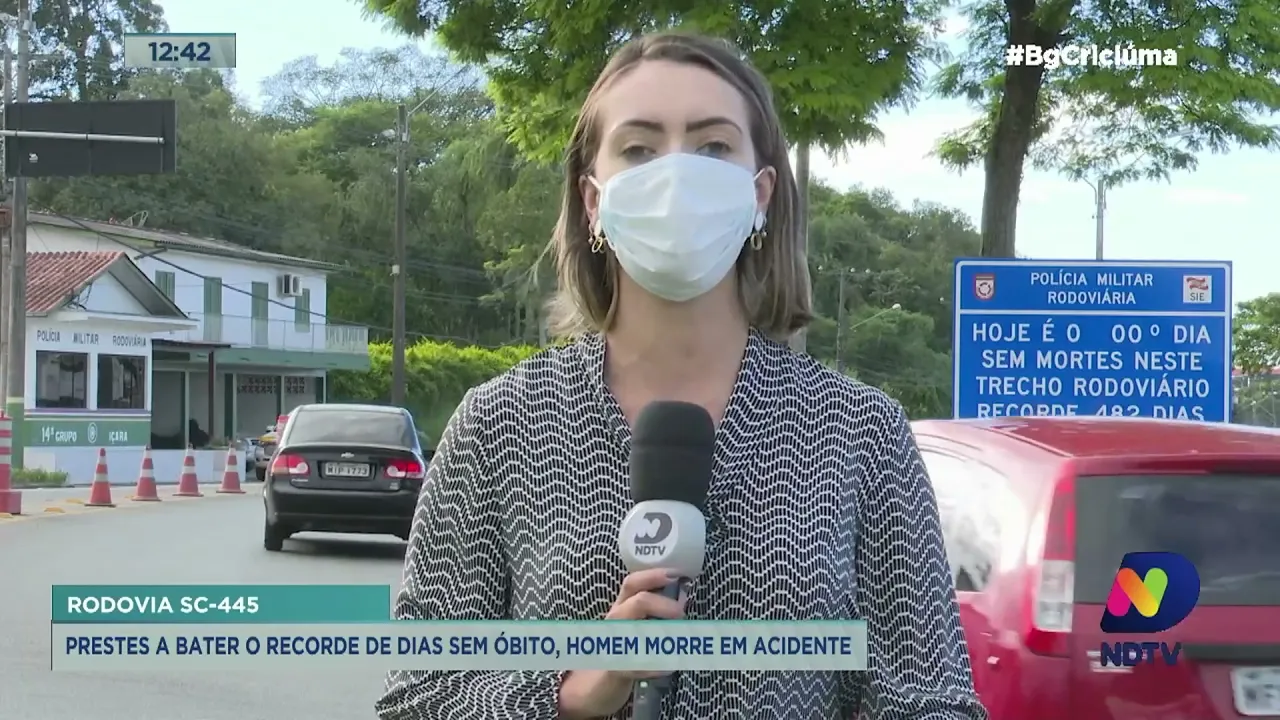 Prestes a bater recorde de dias sem morte, óbito é registrado na rodovia SC-445, em Içara