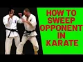 KYOKUSHIN karate FIGHTING technique How to SWEEP your opponent and COUNTER