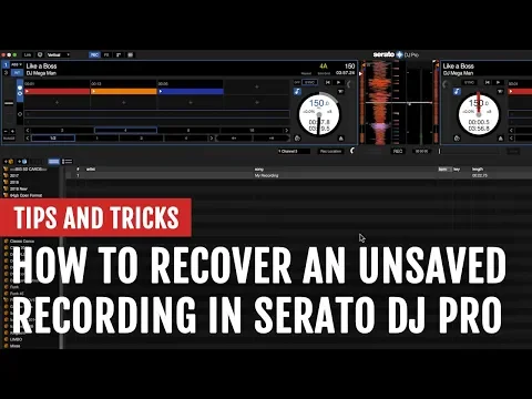 Download MP3 How to Recover an Unsaved Recording in Serato DJ Pro | Tips and Tricks