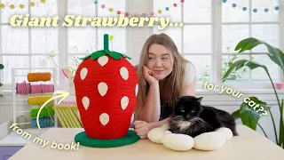 How to Make a Strawberry Cat Scratcher 🍓 | DIY From My Book + Giveaway