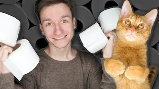 ¿¿¿Simba y Arty saltan por encima del papel higiénico???