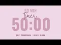 50 Minute Quiet Countdown Timer Gentle Alarm Aesthetic Pastel Pink