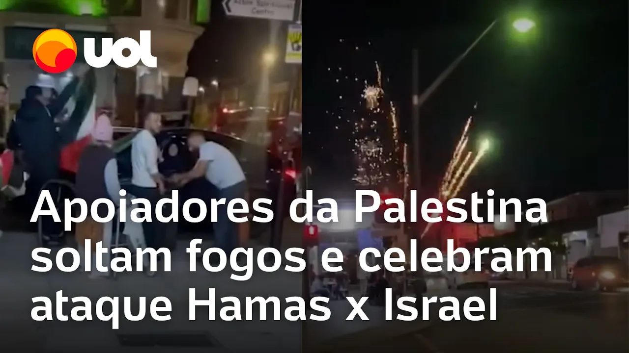 Israel atacada: Apoiadores da Palestina soltam fogos de artifício e comemoram ataque do Hamas
