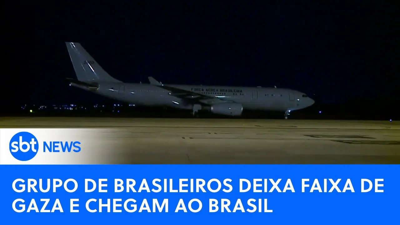 Grupo de brasileiros e parentes chega no Brasil nesta madrugada | #SBTNewsnaTV (11/12/23)
