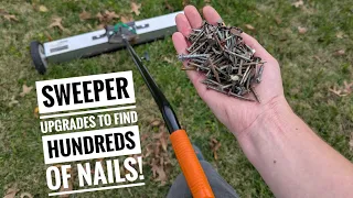 ULTIMATE Harbor Freight Magnetic Sweeper Mods for Picking Up Roofing Nails in Grass and Driveways