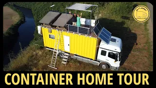 container home tour no talking diy expedition truck camper