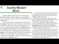 Facts and Figures - Unit 4: Music - Lesson 4: Country-Western Music