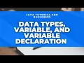 Java Tutorial for Beginners using Eclipse Data Type Variable Variable Declaration Sample Program