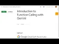 Introduction to Function Calling with Gemini GSP1227