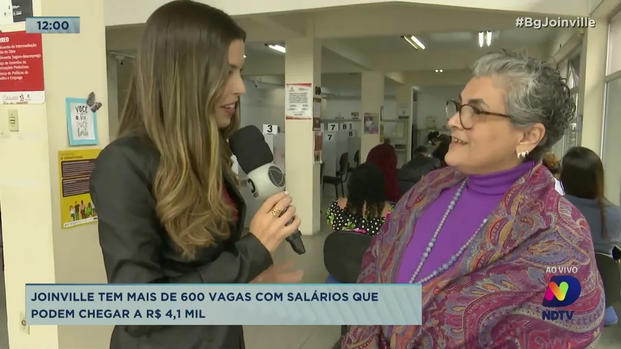 Joinville tem mais de 600 vagas com salários que podem chegar a R$ 4,1 mil