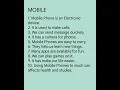 Download Lagu 10 Lines on Mobile Phone in English || Essay on Mobile Phone essay in English