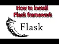how to install flask framework in 2023 installation of python flask framework