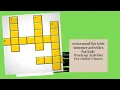 crossword for kids summer activities for kids Warm up Activities For Online Classes - Part-2