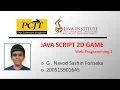Java Script 2D Game Project Selection Program Java Institute Navod Sashin