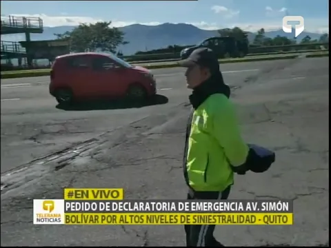 Pedido de declaratoria de emergencia av. Simón Bolívar por altos niveles de sinistralidad - Quito