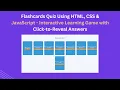 Flashcards Quiz with HTML CSS and JavaScript Fun Learning Game