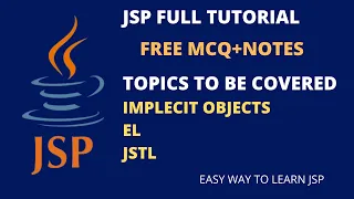 What are the JSP implicit objects Expression Language EL JSTL Easy Way to learn JSP