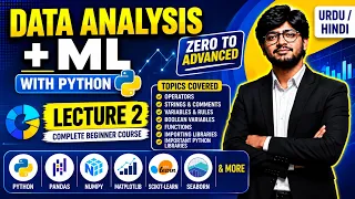 Python for Data Analysis Machine Learning Lecture 2 Operators Variables Functions
