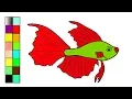 Fish Drawing and Coloring Pages for Kids Learn Colors for Beginners Coloring Pages for Kids