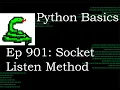 Python Basics Tutorial Socket Object Listen Method Networking