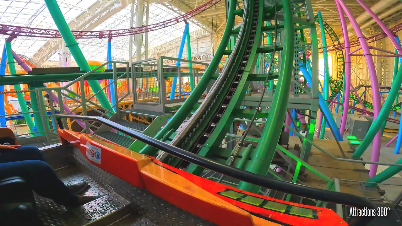 Teenage Mutant Ninja Turtles Coaster | World's Steepest Indoor Coaster Ride | TMNT Shellraiser 2022
