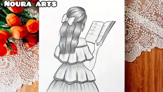 رسم سهل رسم بنات تعليم رسم بنت تحمل كتاب بكل سهولة خطوة بخطوة تعليم الرسم رسم بقلم الرصاص  رسم سهل رسم بنات تعليم رسم بنت تحمل كتاب بكل سهولة خطوة بخطوة تعليم الرسم رسم بقلم الرصاص