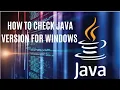 How to check JAVA version for windows CMD Command Prompt