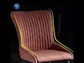 Download Lagu Modern Upholstered Dining Chair Dining Room Chair Set of 2 in Gray/Orange