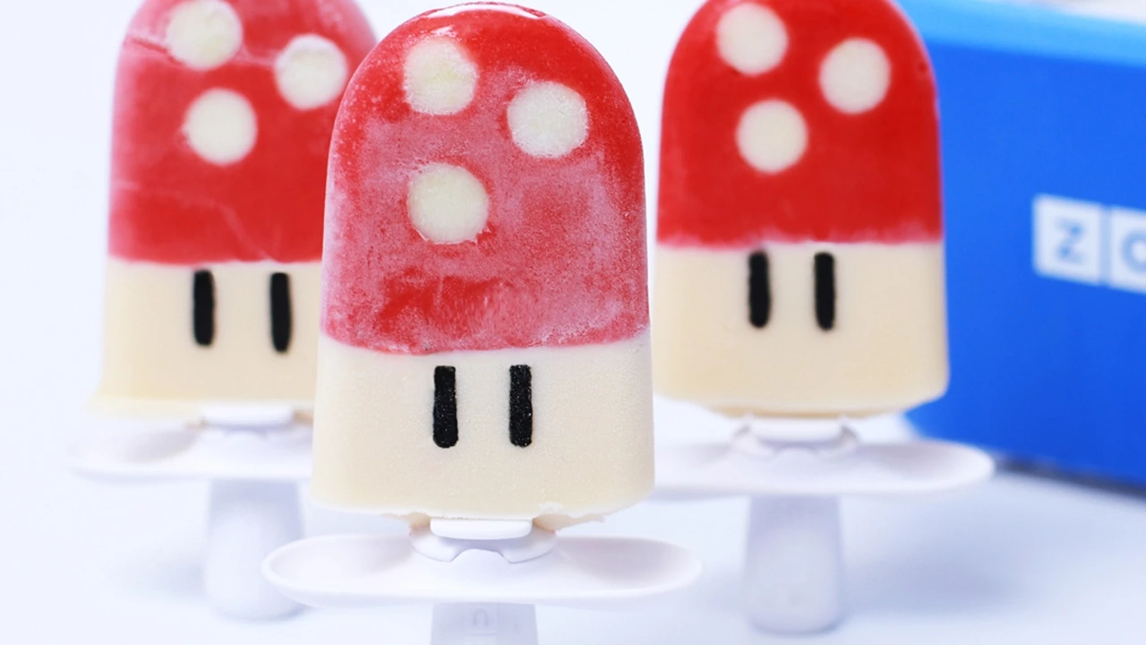 SUPER MARIO MUSHROOM POPSICLES - NERDY NUMMIES