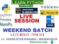 PYTHON DS BI WEEKEND BATCH
