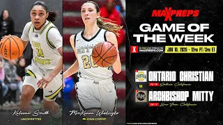 No 1 Ontario Christian CA vs No 3 Archbishop Mitty CA MaxPreps Game of the Week