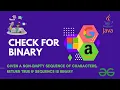 Checking is the number is binay java Binary Numbers Programing Basics