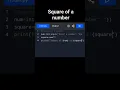 Square of a number program-python