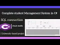 How to Create a Student Management System C SQL Server university based project for Beginners